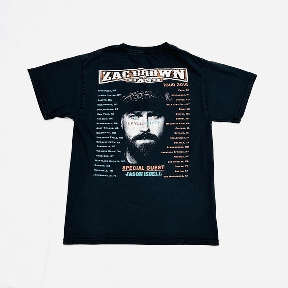 Zac Brown Band Jekyll & Hyde Concert Tour 2015 Black Graphic T-shirt - Picture 6 of 6